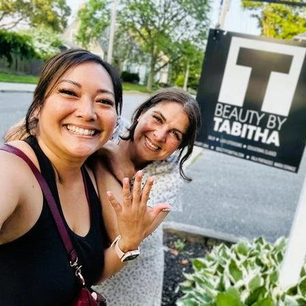 TABITHA AND CLIENT OUT SIDE BEAUTY BY TABITHA IN RIVERSIDE RI